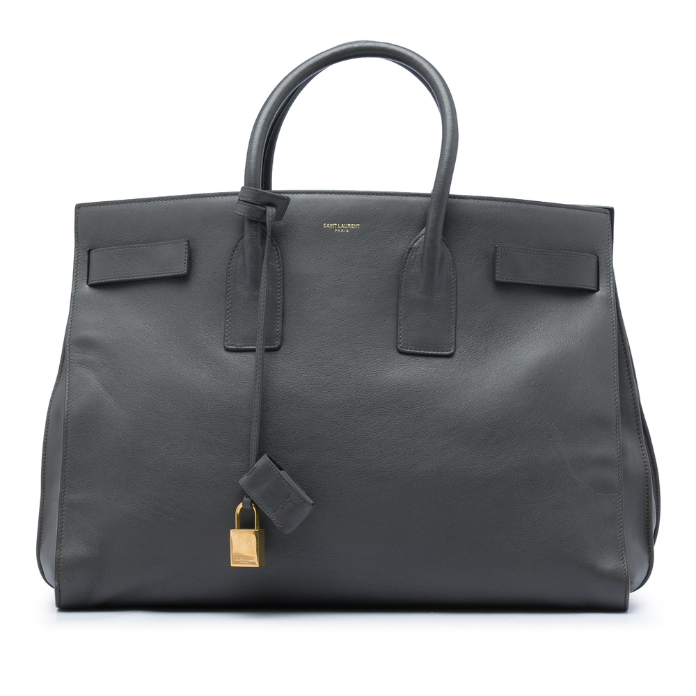 Pre-Loved Saint Laurent Large Smooth Calfskin Sac De Jour Tote